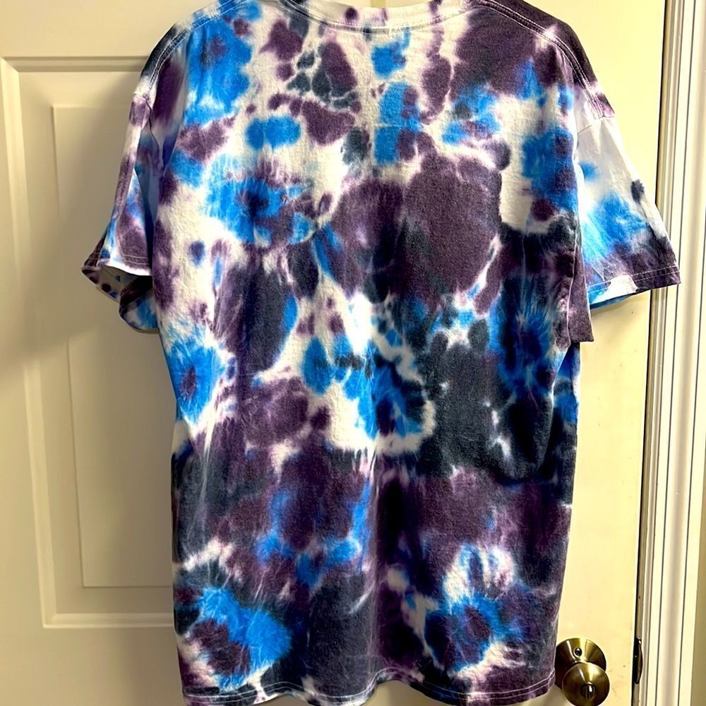Matching Family Vacation Blue, Purple and White Starburst Tie Dye T-shirts (Mixe - Picture 5 of 11